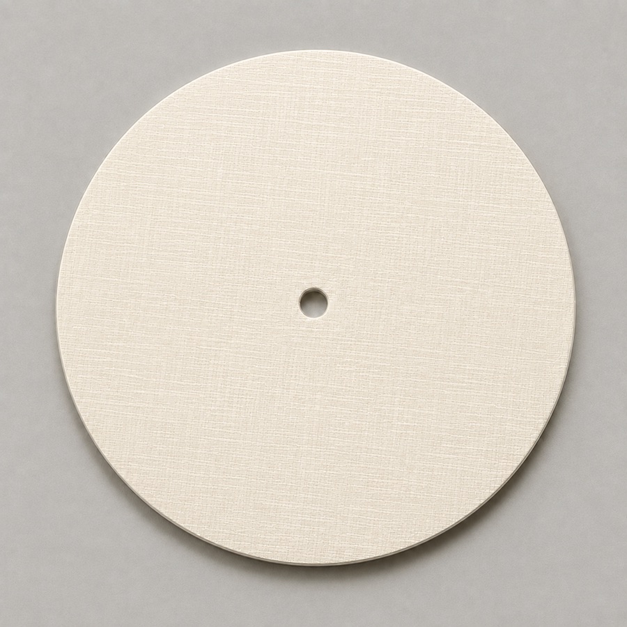 Creme Linen — Solid brass, satin creme over linen texture