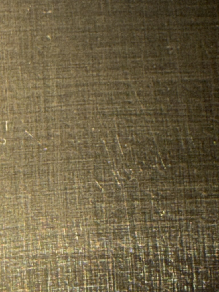 A close look at the first hint of a woven grain, worked in by hand.